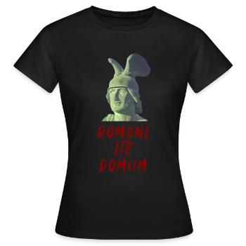 Hermann Arminius Lippe Detmold Romani ite domum - Frauen T-Shirt - Schwarz - Vorne - AI Model Female 172 dark (172cm)