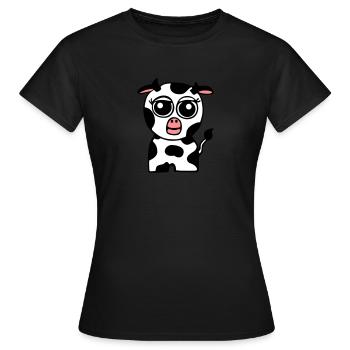 Kleine Kuh - Frauen T-Shirt - Schwarz - Vorne - AI Model Female 172 dark (172cm)