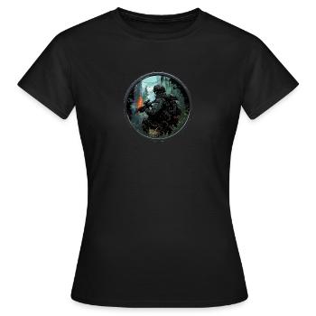 Soldat de l’unité militaire de l’armée des forces spéciales - T-shirt Femme - noir - Devant - AI Model Female 172 dark (172cm)