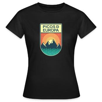 L’Europe atteint des sommets - T-shirt Femme - noir - Devant - AI Model Female 172 dark (172cm)
