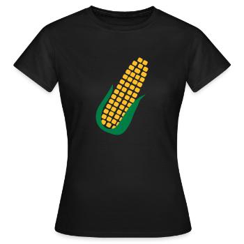 Mais - Frauen T-Shirt - Schwarz - Vorne - AI Model Female 172 dark (172cm)