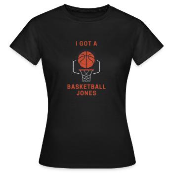 J’ai un basket-ball Jones Grunge - T-shirt Femme - noir - Devant - AI Model Female 172 dark (172cm)
