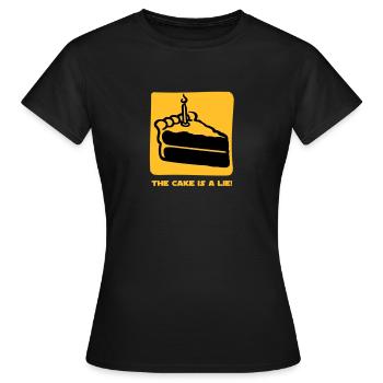 The Cake is a Lie - T-shirt Femme - noir - Devant - AI Model Female 172 dark (172cm)