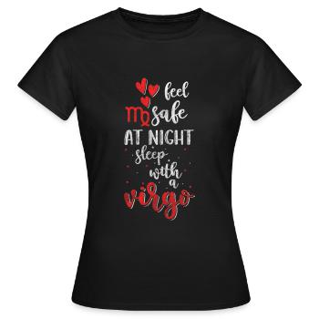 Signe du zodiaque Signe d’août - T-shirt Femme - noir - Devant - AI Model Female 172 dark (172cm)