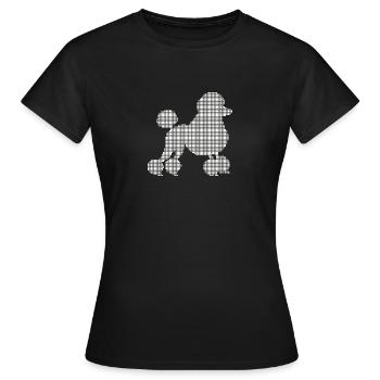 caniche - T-shirt Femme - noir - Devant - AI Model Female 172 dark (172cm)