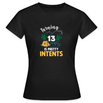 Pretty Intents - Frauen T-Shirt - Schwarz - Vorne - AI Model Female 172 dark (172cm)