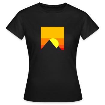 coucher du soleil - T-shirt Femme - noir - Devant - AI Model Female 172 dark (172cm)
