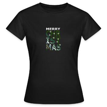 Christmas tree Christmas tree Xmas - Women's T-Shirt - black - Front - AI Model Female 172 dark (172cm)
