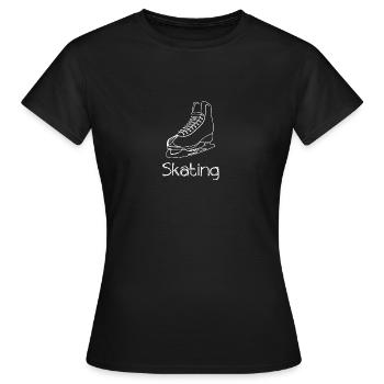 Patinage sur glace Patinage sur glace Patinage sur glace - T-shirt Femme - noir - Devant - AI Model Female 172 dark (172cm)