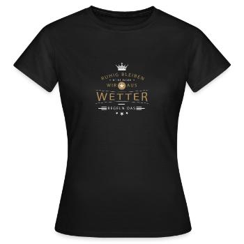 Wetter Stadt - Frauen T-Shirt - Schwarz - Vorne - AI Model Female 172 dark (172cm)