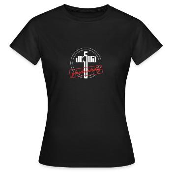 Jésus - T-shirt Femme - noir - Devant - AI Model Female 172 dark (172cm)