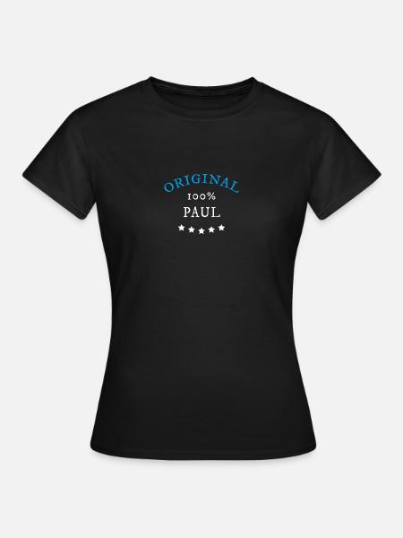 Original 100% Paul, Geschenk, Namen - Frauen T-Shirt - Schwarz