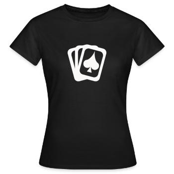 Poker! Casino, Lotto, Geburtstag, Geschenk, Fun - Frauen T-Shirt - Schwarz - Vorne - AI Model Female 172 dark (172cm)