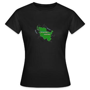 Schleswig Holstein - Frauen T-Shirt - Schwarz - Vorne - AI Model Female 172 dark (172cm)