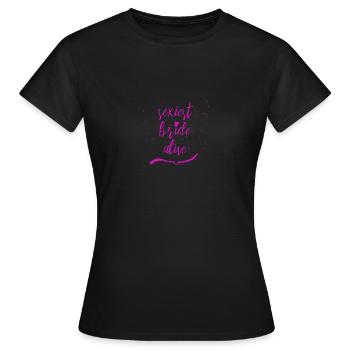 Plus sexy mariée vivante - JGA - T-shirt Femme - noir - Devant - AI Model Female 172 dark (172cm)
