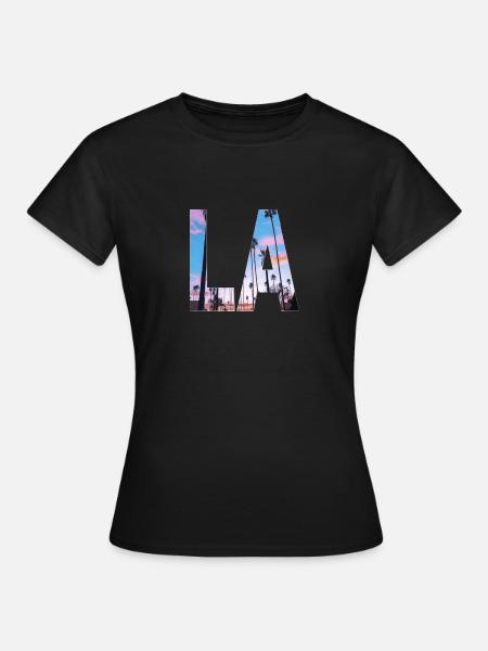LA - Los Angeles - Frauen T-Shirt - Schwarz