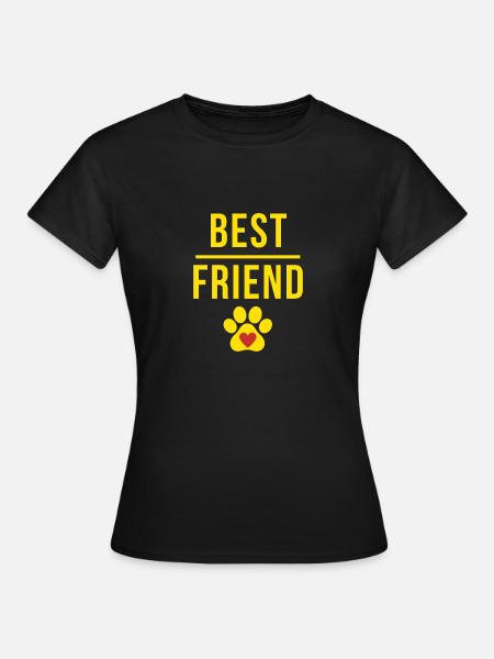 Best friend dog lover - Frauen T-Shirt - Schwarz