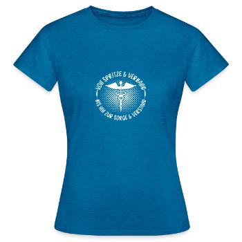 Medical Assistant Syringe & Association MFA - Women's T-Shirt - antique blue sapphire heather - Front - AI Model Female 172 dark (172cm)
