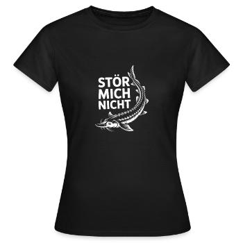 Stör angeln Sportfischen - Stör mich nicht - Frauen T-Shirt - Schwarz - Vorne - AI Model Female 172 dark (172cm)