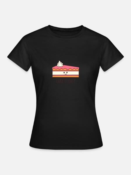 Leckeres Kuchen Stück - Frauen T-Shirt - Schwarz