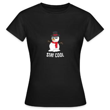 Reste cool - T-shirt Femme - noir - Devant - AI Model Female 172 dark (172cm)