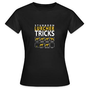 Hartnäckige Lurcher-Tricks - Frauen T-Shirt - Schwarz - Vorne - AI Model Female 172 dark (172cm)