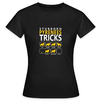 Stubborn Pyrenees Tricks - Women's T-Shirt - black - Front - AI Model Female 172 dark (172cm)