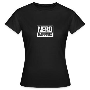Nerd - Women's T-Shirt - black - Front - AI Model Female 172 dark (172cm)