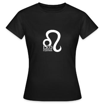 Signe du zodiaque Leo Leo - T-shirt Femme - noir - Devant - AI Model Female 172 dark (172cm)