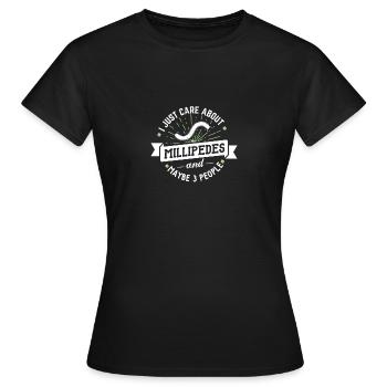 Mille-pattes Je me soucie juste des mille-pattes - T-shirt Femme - noir - Devant - AI Model Female 172 dark (172cm)