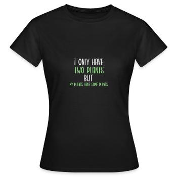 Mes plantes ont des plantes - T-shirt Femme - noir - Devant - AI Model Female 172 dark (172cm)