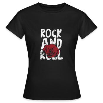 Rock and Roll – ciste - T-shirt Femme - noir - Devant - AI Model Female 172 dark (172cm)