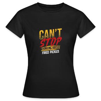 Ich kann nicht aufhören, an den Humor von gebratenen Gurken zu denken - Frauen T-Shirt - Schwarz - Vorne - AI Model Female 172 dark (172cm)