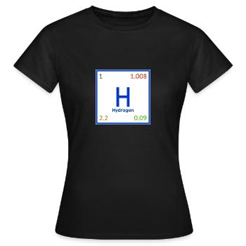 Wasserstoff - Hydrogen - Frauen T-Shirt - Schwarz - Vorne - AI Model Female 172 dark (172cm)