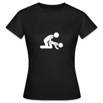 Doggy Doggystyle Sex Sex Position Gift Idea - Women's T-Shirt - black - Front - AI Model Female 172 dark (172cm)