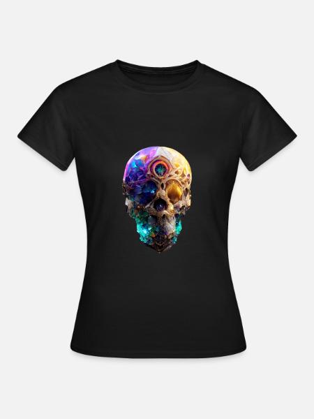 Crystal Skull - Frauen T-Shirt - Schwarz