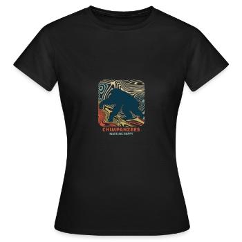 chimp - Women's T-Shirt - black - Front - AI Model Female 172 dark (172cm)