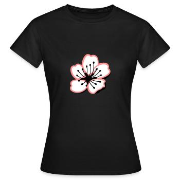 Sakura cherry blossom - Women's T-Shirt - black - Front - AI Model Female 172 dark (172cm)