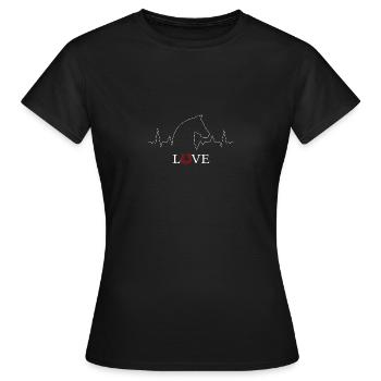 Proverbes de chevaux Dessin de cheval - T-shirt Femme - noir - Devant - AI Model Female 172 dark (172cm)