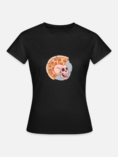 Pizza Mohawk Punk - Frauen T-Shirt - Schwarz