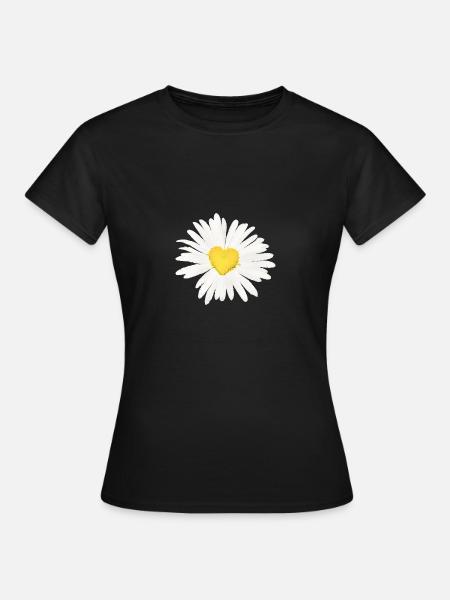 Coeur Gaensebluemchen - Dame-T-shirt - sort