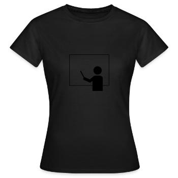 teacher 001 - T-shirt Femme - noir - Devant - AI Model Female 172 dark (172cm)