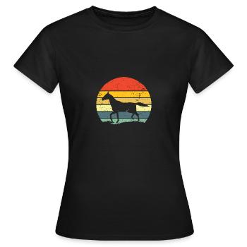 Cheval cheval équestre cheval équestre équitation dressing - T-shirt Femme - noir - Devant - AI Model Female 172 dark (172cm)
