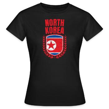 Corée du Nord - T-shirt Femme - noir - Devant - AI Model Female 172 dark (172cm)