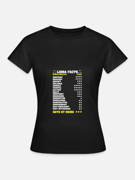Sternzeichen Waage - Frauen T-Shirt - Schwarz