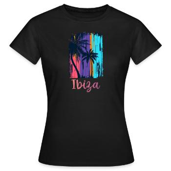 Ibiza - Frauen T-Shirt - Schwarz - Vorne - AI Model Female 172 dark (172cm)
