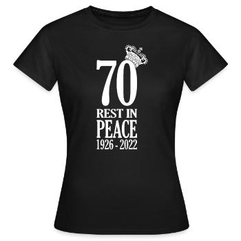 RIP - Reine - Elizabeth - T-shirt Femme - noir - Devant - AI Model Female 172 dark (172cm)