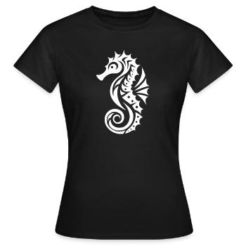 Entraînement de natation aquatique Cool Seahorse - T-shirt Femme - noir - Devant - AI Model Female 172 dark (172cm)
