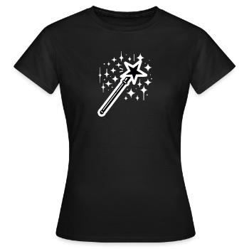 Baguette magique - T-shirt Femme - noir - Devant - AI Model Female 172 dark (172cm)