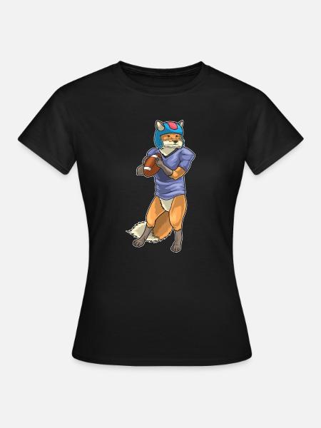 Fuchs American Football Sport - Frauen T-Shirt - Schwarz
